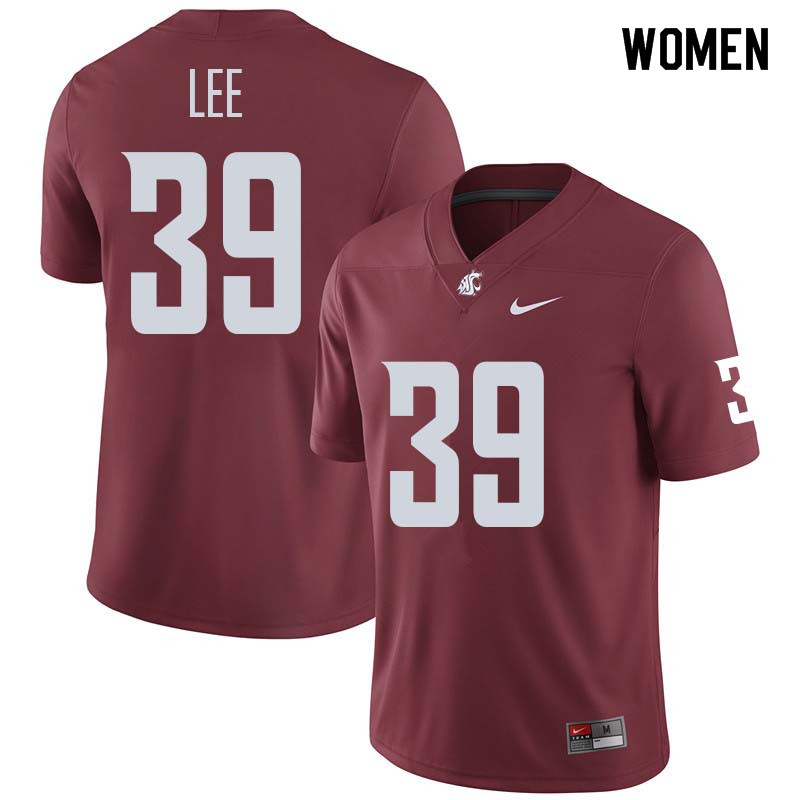 Women #39 Damion Lee Washington State Cougars College Football Jerseys Sale-Crimson